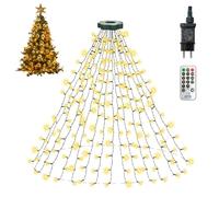 TEINNGO Luces Árbol de Navidad 400 LED 16×2 m con Mando a Distancia, 8 Modos, Temporizador y Función Memoria, Luces LED Regulables para Decoración Navideña