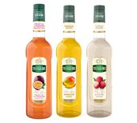 Teisseire jarabes exóticos - pasión fruta, mango, lychee - 2x70cl y 1x1l
