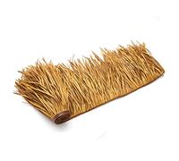 Teja Artificial Para Techo De Paja, Rollo De Palma Artificial, Paja Falsa, Techo De Paja Para Césped Ignífugo, Bar, Jardín, Patio, Cenadores, Pared(Yellow a,0.5x15m/1.64X49.2ft)