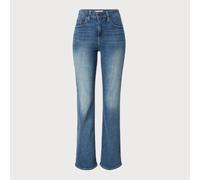Levi's 725 High Rise Bootcut Med Indigo, Worn IN, Lapis Speed, 26W / 32L para Mujer