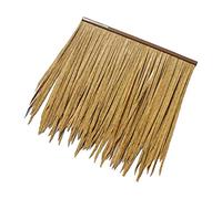 Tejas De Paja Simulada 0.5x0.5m/1.64x1.64ft-Rollo De Paja De Palma Plástica Hierba Falsa Gazebo Artificial Cobertizo De Madera Casa De Plástico Ignífugo(Yellow a,15pcs)