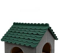Tejas de techo de poliéster para casa de pájaros, caja de anidación, decoración de techo, conejera, protección de techo y construcciones de bricolaje (verde)
