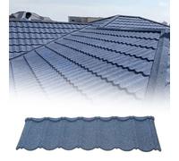 Tejas metálicas arquitectónicas para techos, tejas de acero arquitectónico ligeras, paneles metálicos corrugados para cobertizos, cocheras, graneros, cabañas y garajes.(Blue)