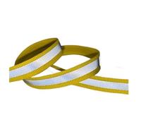 Tejas reflectantes, 5 yards 10mm Multicolor Reflective Fabric Reflector Tape For Sewing Strap Vest Webbing(Geel)