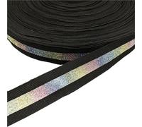 Tejas reflectantes, Multicolor 25mm Reflective Fabric Ribbon 5 yards for Sewing DIY(Color-08)
