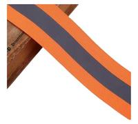 Tejas reflectantes, Reflective Webbing Tape 5m For Clothing Bags In Orange And Green 10-50mm Width(Orange Width 30mm)