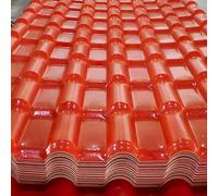 tejas tejado Tablero de cubierta de tejas de resina ASA de área grande comercial, cubierta de techo de cobertizo decoración de techos hojas de tejas(Orange,WxL 41 2/7'' x 26'')