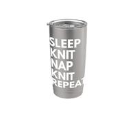 Tejedora Sleep Nap Knit Repeat Lover Vaso térmico de acero inoxidable de doble pared