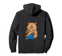 Tejer Capybara Cartoon Cute Yarn & Needle Water Pig Sudadera con Capucha