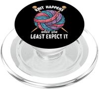 Tejer Humor Knit Sucede Cuando Menos Lo Esperas Divertido PopSockets PopGrip para MagSafe