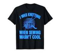 Tejía Cuando Coser No Era Genial Humor Retro Camiseta