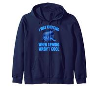 Tejía Cuando Coser No Era Genial Humor Retro Sudadera con Capucha