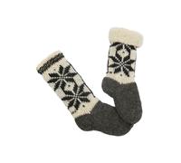 Tejido a Mano Merino Calcetines de Lana Forrado Modelo 3 Unisex Caliente