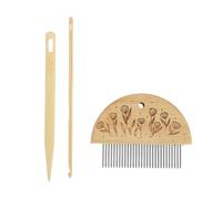 Tejido COPS Professional de madera de madera Big Big Eye Needle de 4 mm Crochet Aguja para hacer Crafts de bricolaje Herramienta (Tipo 3)