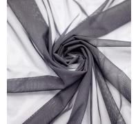 Tejido de Malla de Nailon Superfino Elástico en 4 Direcciones, Tejido de Malla Transparente de Licra, 1 Yarda de Largo y 152 cm de Ancho (Negro)