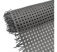 Tejido de Plástico Malla de Caña 60cm Ancho,Rejilla Rollo Mimbre PE para Reparación Muebles,Correas de Tela Ratán por Metros,Panal de Abeja Hoja de Bastón Trenza Vienesa(60cmx5m)