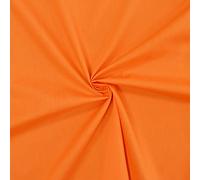 Tejido de popelín 100% algodón - Disponible en más de 20 colores - Se vende por piezas - Telas para manualidades (1m x 1m46, Naranja)