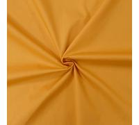 Tejido de popelín 100% algodón - Disponible en más de 20 colores - Se vende por piezas - Telas para manualidades (3m x 1m46, Amarillo mostaza)
