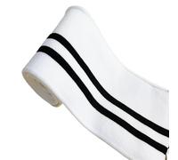 Tejido de punto elástico acanalado, Tela de puños punto acanalado DIY Multicolor 100x8cm(White)