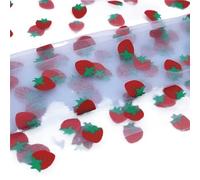 Tejido de tul en rollo Rollo de tela, Daisy Printed Tulle Fabric Sewing Dress Skirt Wedding Roll Multicolor 150X100cm(Light Blue)