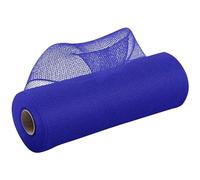 Tejido de tul en rollo Rollo de tela, Deco Mesh Ribbon Multicolor 10 inches 26cm Wide 10 yards Long(Blue 2)