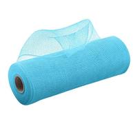Tejido de tul en rollo Rollo de tela, Deco Mesh Ribbon Multicolor 10 inches 26cm Wide 10 yards Long(Light Blue)