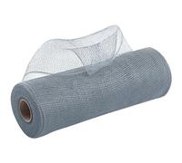 Tejido de tul en rollo Rollo de tela, Deco Mesh Ribbon Multicolor 10 inches 26cm Wide 10 yards Long(Silver)