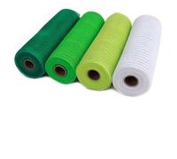 Tejido de tul en rollo Rollo de tela, Deco Mesh Ribbons Pack Of 4 Multicolor 10.24 inches By 30 feet(Color-e)