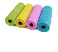 Tejido de tul en rollo Rollo de tela, Deco Mesh Ribbons Pack Of 4 Multicolor 10.24 inches By 30 feet(Color-b)