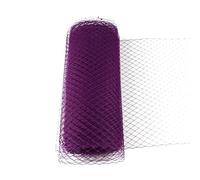 Tejido de tul en rollo Rollo de tela, Mesh Yarn Roll For Veiling Millinery And DIY Hair Accessories Multicolor 25CM 45CM(Dark Purple,1METER-45CM)