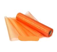 Tejido de tul en rollo Rollo de tela, Organza Fabric Mesh Yarn Roll 25M X 29CM Multicolor DIY Wedding Craft Decor(Orange)