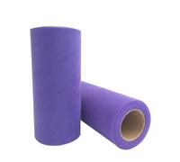 Tejido de tul en rollo Rollo de tela, Tulle Fabric Roll 6 Inches x 25 Yards Multicolor(C26 Deep Purple)