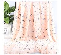 Tejido de tul, Voile Pearl Chiffon Fabric Multicolor 150cm Wide Sold By The Meter For Clothing(Floral Pink)