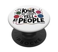 Tejido sarcástico para Tejer así Que no Grito Humor PopSockets PopGrip Adhesivo
