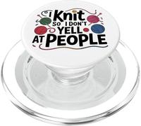 Tejido sarcástico para Tejer así Que no Grito Humor PopSockets PopGrip para MagSafe