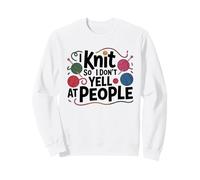 Tejido sarcástico para Tejer así Que no Grito Humor Sudadera