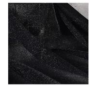 Tejidos brillantes y modernos Shiny Polyester Glitter Fabric Multicolor 36x58 Inches(4 Black)