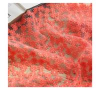 Tejidos de tul bordado con encaje, Cotton Daisy Embroidery Mesh Lace Fabric Multicolor 130cm Wide By Yard For Sewing(As the Picture)