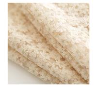 Tejidos de tul bordado con encaje, Cotton Daisy Embroidery Mesh Lace Fabric Multicolor 130cm Wide By Yard For Sewing(Apricot)