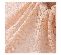 Tejidos de tul bordado con encaje, Cotton Daisy Embroidery Mesh Lace Fabric Multicolor 130cm Wide By Yard For Sewing(Pink)