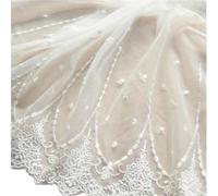 Tejidos de tul bordado con encaje, Wedding Dress Lace Fabric Multicolor 3-5 yards DIY(White,3Yards)