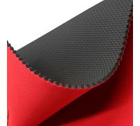 Tejidos Impermeables de Caucho de cloropreno, Red Double-Sided Embossed Elastic Neoprene Fabric for Diving DIY Functional Apparel(45x145cm)