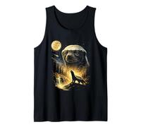 Tejón de Miel Aullando a la Luna Meme Funny 90s Honey Badger Camiseta sin Mangas