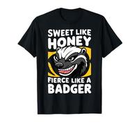 Tejón de miel dulce como miel feroz como un animal tejón Camiseta
