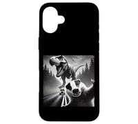 Tejón En Carretera con Bosque Misterioso Carcasa para iPhone 16 Plus