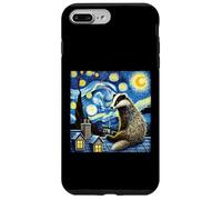 Tejón en el Techo en la Noche Estrellada Carcasa para iPhone 7 Plus/8 Plus