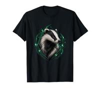 Tejón Europeo con Arcos de la Catedral de Esmeralda Arte del Bosque Camiseta