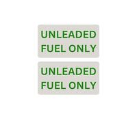 Tek Automotive Adhesivo para combustible sin plomo - 2 unidades - Vinilo verde brillante - 80 mm x 40 mm - Evita el mal abastecimiento de combustible - Adhesivo impermeable y permanente para tapa de