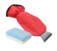 Tek Automotive Kit de invierno para coche - 2 unidades de raspador de hielo con forro polar impermeable y almohadilla antivaho de gamuza de microfibra - Accesorios de coche, raspador de hielo para