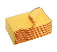 Tek Automotive Yellow Dusters - Paquete de 5 paños de algodón extra grandes para pulir y quitar el polvo, paños de limpieza multiusos, suaves, sin pelusas, para automóviles, hogar y garaje, 18 x 20